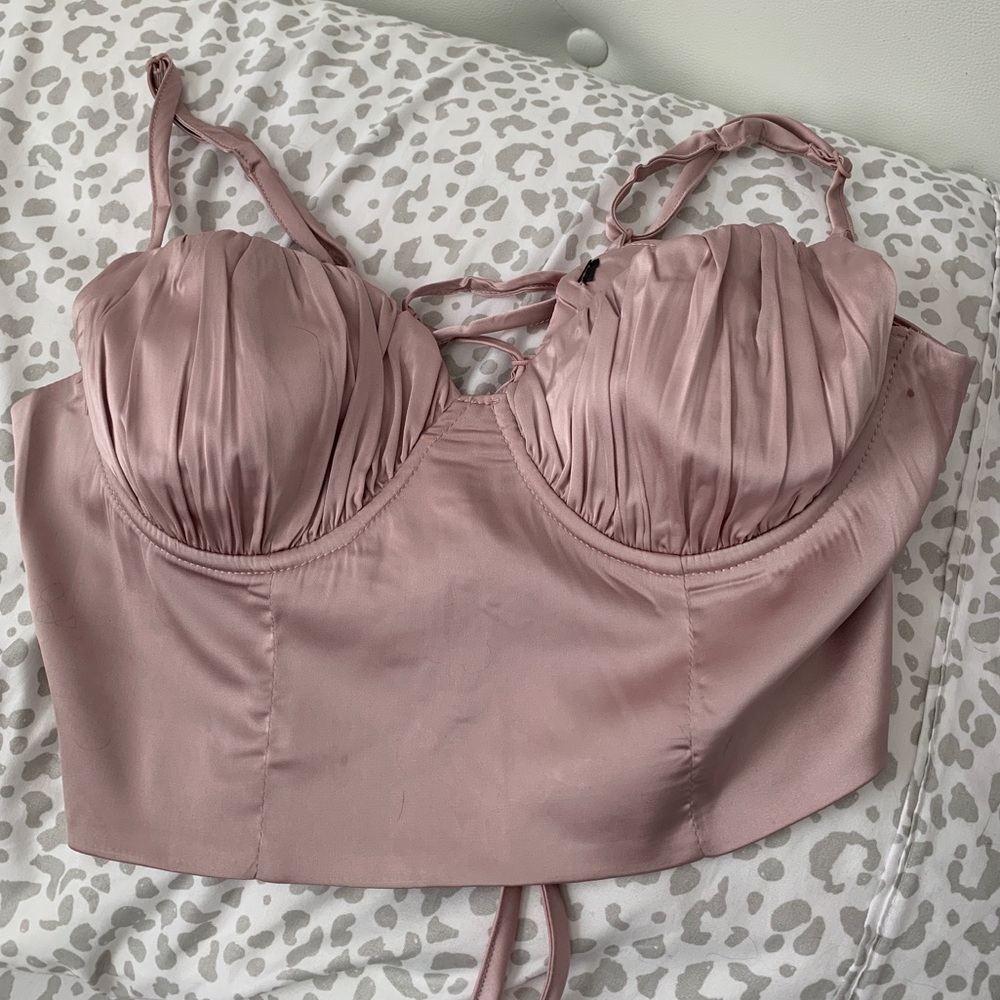 Princess Polly Pink Satin Tank Top